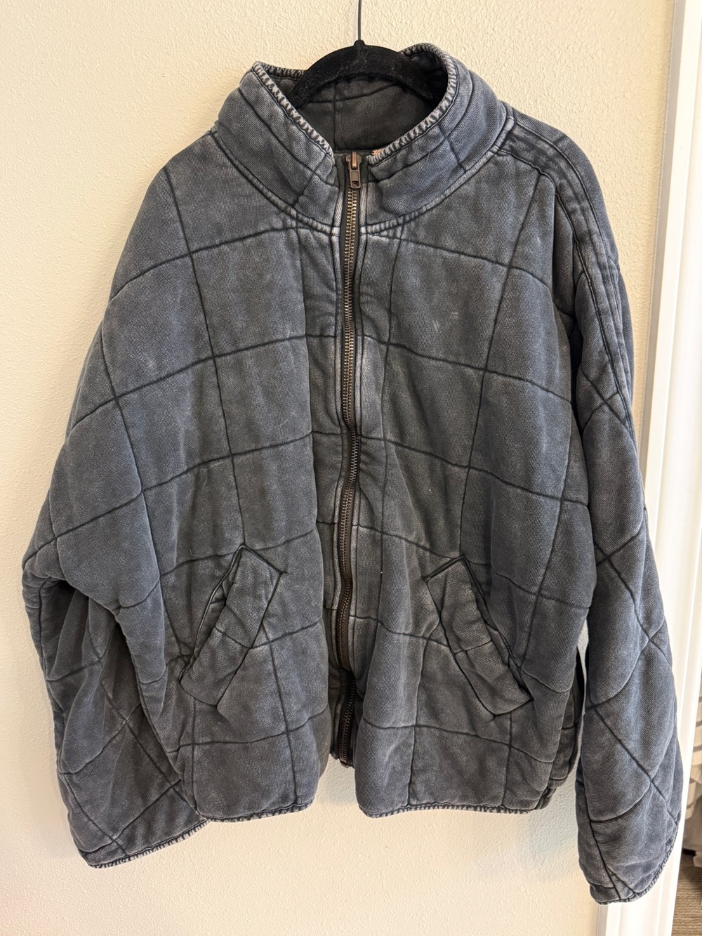 Free People Dolman Quilted Jacket in Black